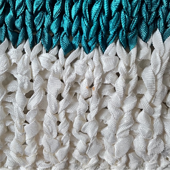 Vintage 80s Gabani Color-block Women's Open Weave Short Sleeve Sweater Size M - Picture 11 of 14